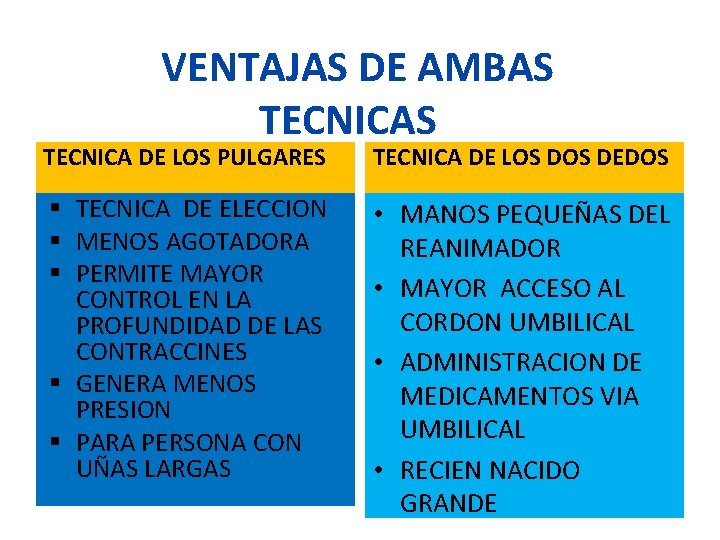 VENTAJAS DE AMBAS TECNICA DE LOS PULGARES TECNICA DE LOS DEDOS TECNICA DE ELECCION