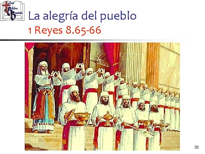 La alegría del pueblo 1 Reyes 8. 65 -66 38 