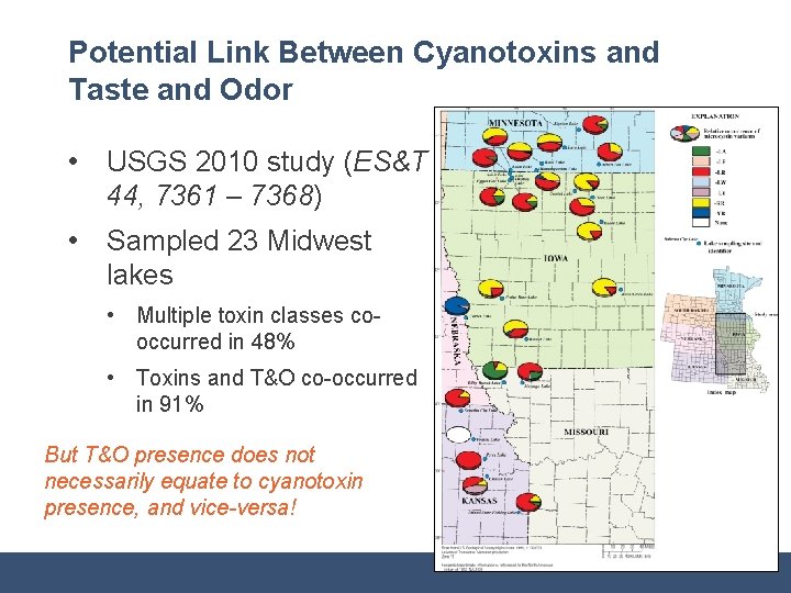 Potential Link Between Cyanotoxins and Taste and Odor • USGS 2010 study (ES&T 44,