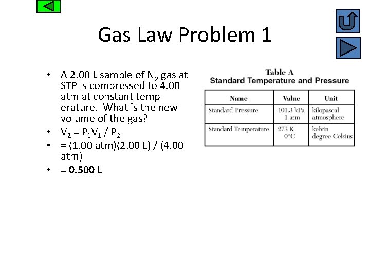 Gas Law Problem 1 • A 2. 00 L sample of N 2 gas