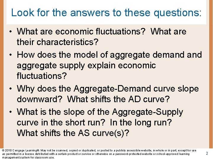 Look for the answers to these questions: • What are economic fluctuations? What are