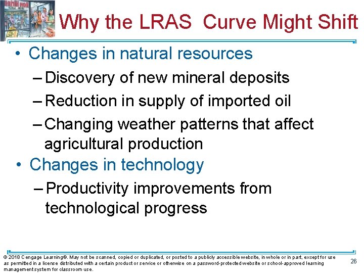 Why the LRAS Curve Might Shift • Changes in natural resources – Discovery of