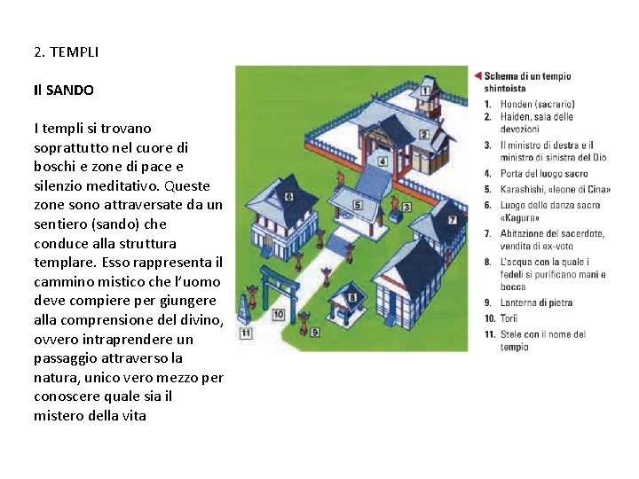 2. TEMPLI Il SANDO I templi si trovano soprattutto nel cuore di boschi e