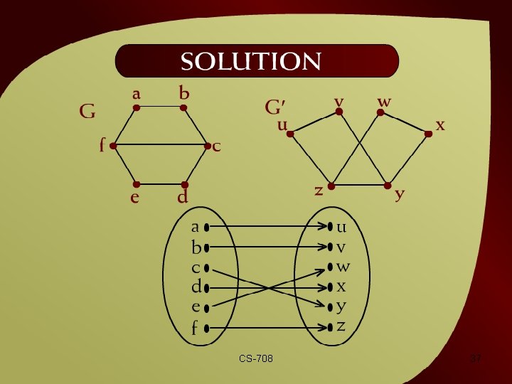 Solution – (42 – 16 a) CS-708 37 