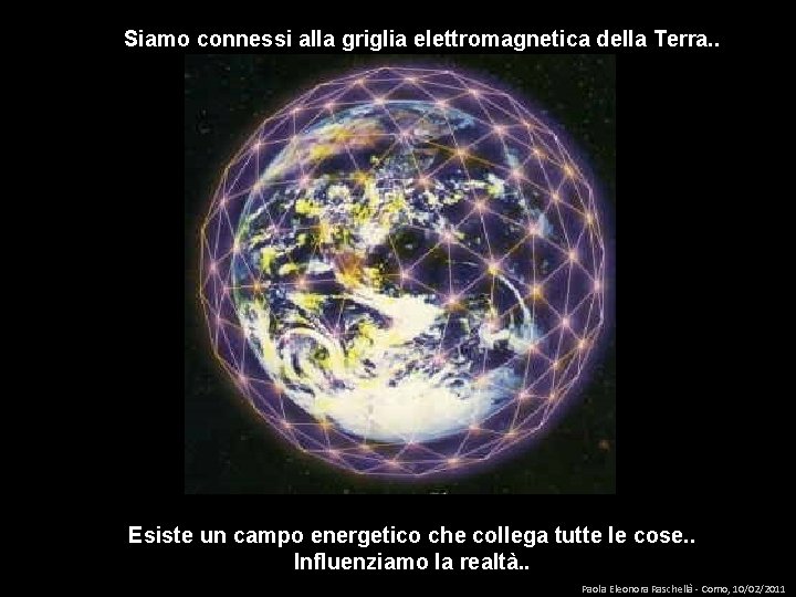 Siamo connessi alla griglia elettromagnetica della Terra. . Esiste un campo energetico che collega