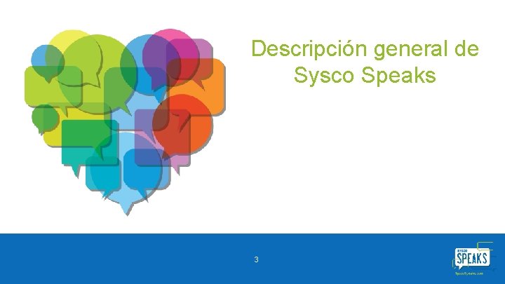 Descripción general de Sysco Speaks 3 