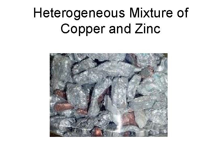 Heterogeneous Mixture of Copper and Zinc 