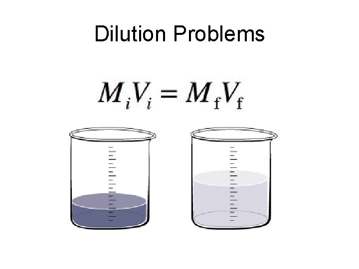 Dilution Problems 