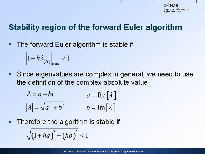 Ordinary Differential Equations ODEs Michael Sokolov ETH Zurich