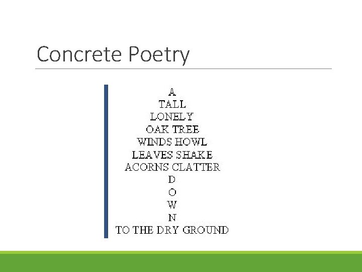 Concrete Poetry 