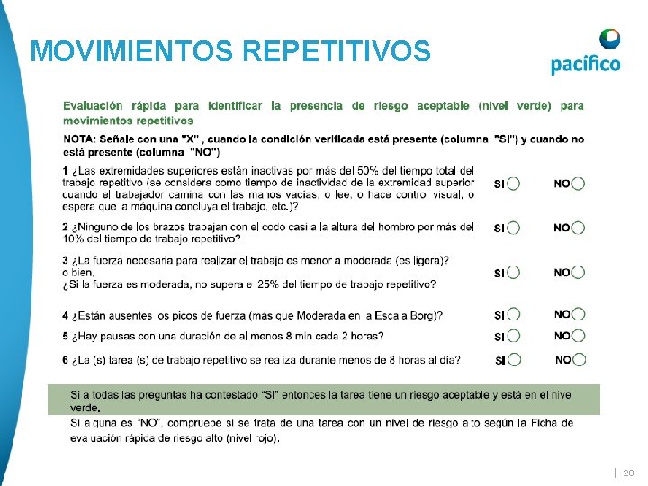 MOVIMIENTOS REPETITIVOS | 28 MOVIMIENTOS REPETITIVOS | 28