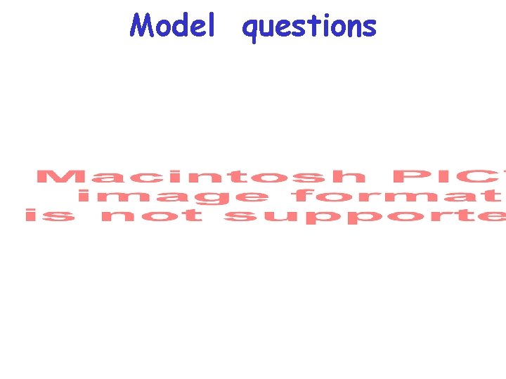 Model questions 