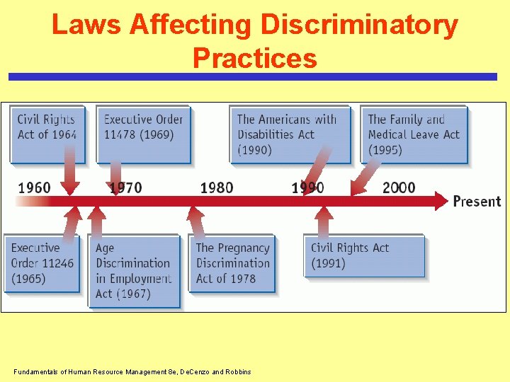 Laws Affecting Discriminatory Practices Fundamentals of Human Resource Management 8 e, De. Cenzo and