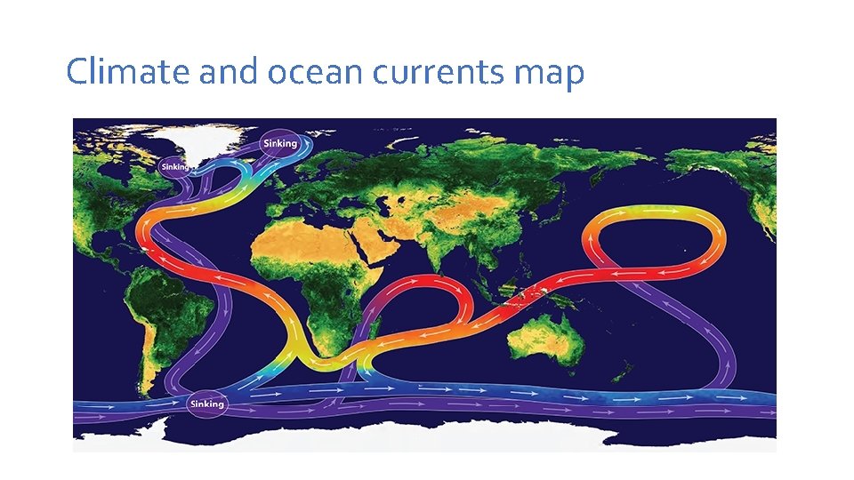 Climate and ocean currents map Climate and ocean currents map