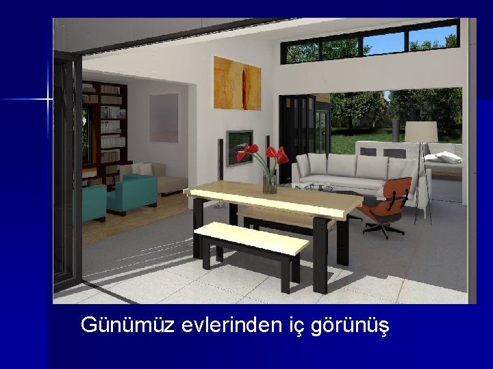 Günümüz evlerinden iç görünüş 