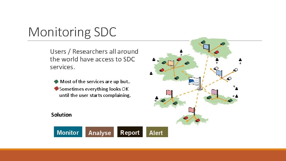 Monitoring SDC Users / Researchers all around the world have access to SDC services.