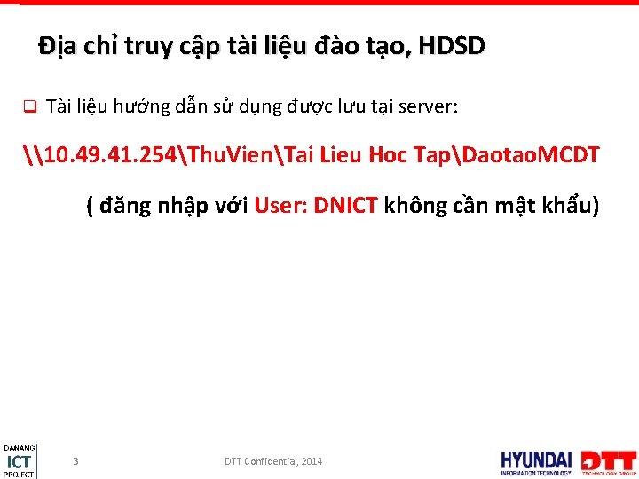 Địa chỉ truy cập tài liệu đào tạo, HDSD q Tài liệu hướng dẫn