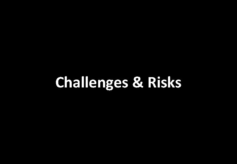 Challenges & Risks 