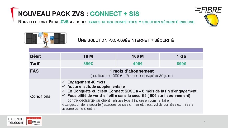 NOUVEAU PACK ZVS : CONNECT + SIS NOUVELLE ZONE FIBRE ZVS AVEC DES TARIFS