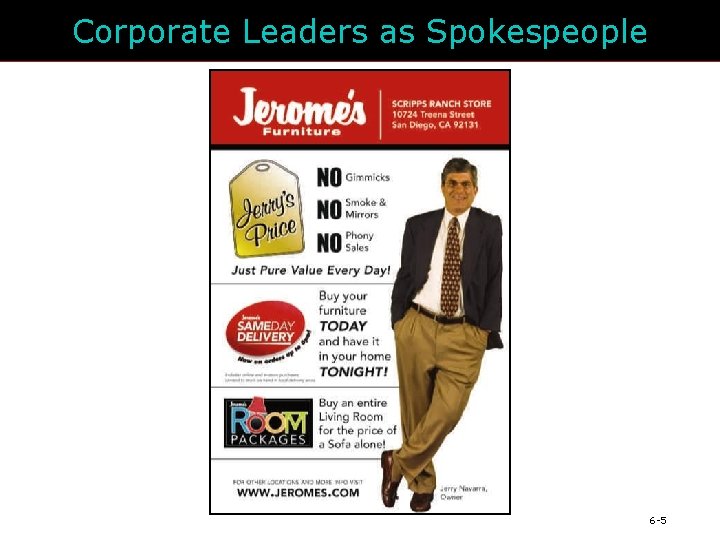 Corporate Leaders as Spokespeople 6 -5 