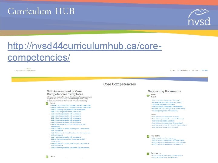 Curriculum HUB http: //nvsd 44 curriculumhub. ca/corecompetencies/ 