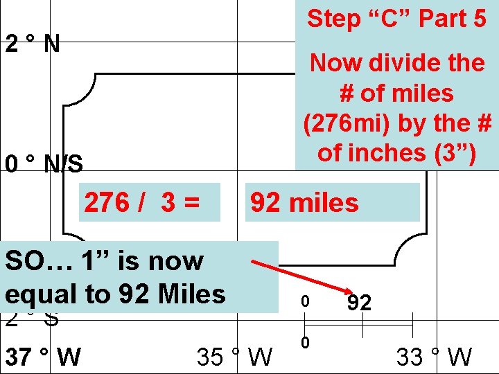 N Step “C” SEPart NE 5 2°N W Now divide SW the NW #