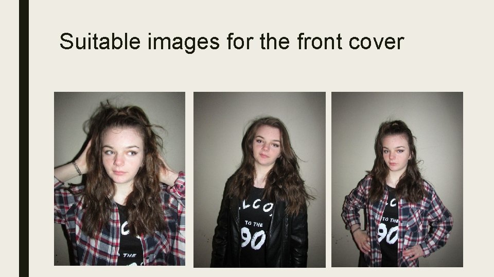 Suitable images for the front cover 