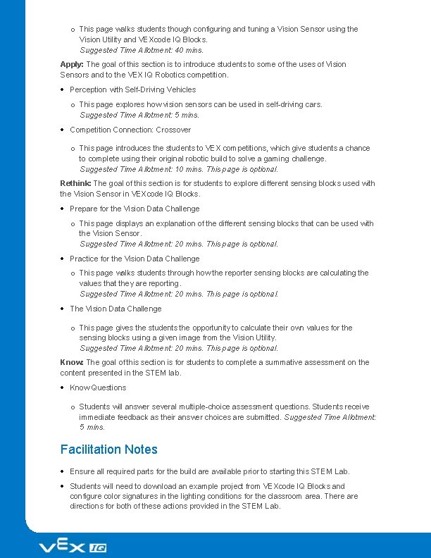 o This page walks students though configuring and tuning a Vision Sensor using the