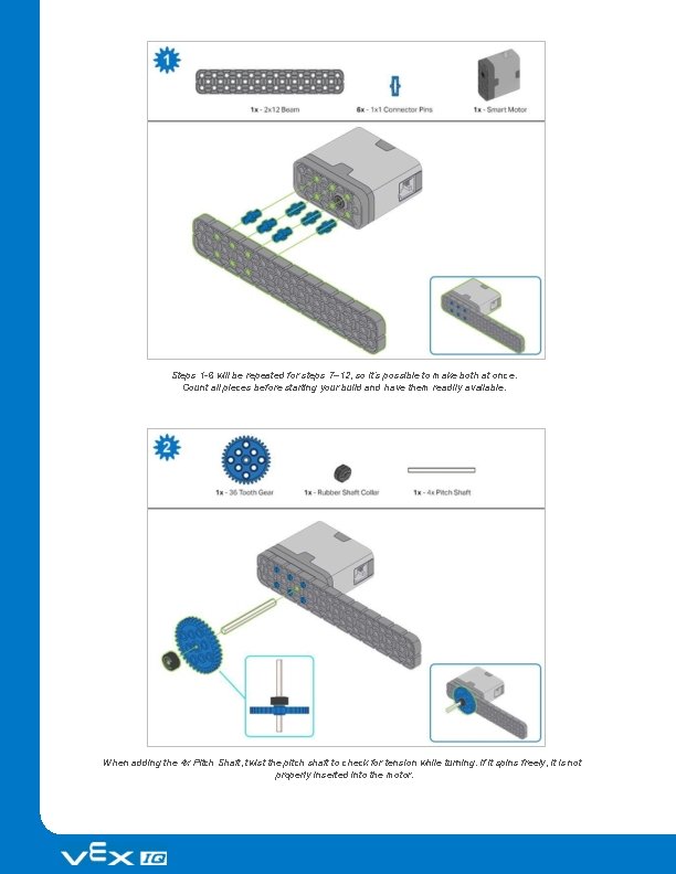 Steps 1 -6 will be repeated for steps 7– 12, so it’s possible to