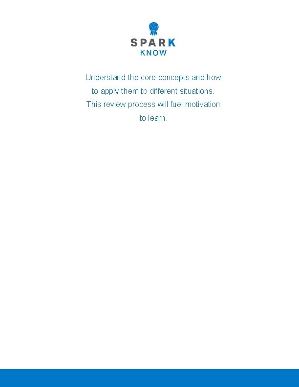 Understand the core concepts and how to apply them to different situations. This review