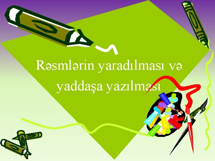 Rəsmlərin yaradılması və yaddaşa yazılması 