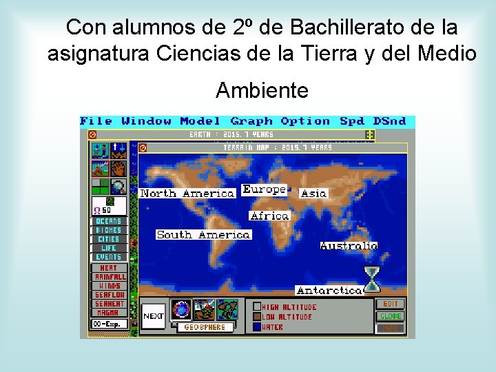 Con alumnos de 2º de Bachillerato de la asignatura Ciencias de la Tierra y