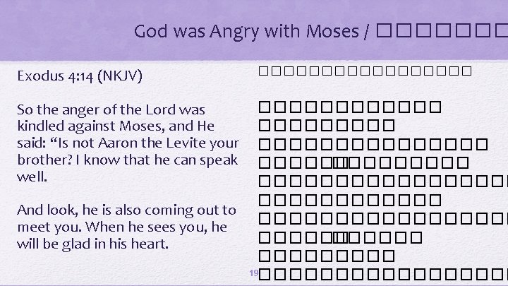 God was Angry with Moses / ������� Exodus 4: 14 (NKJV) ������������ ��������� ���������