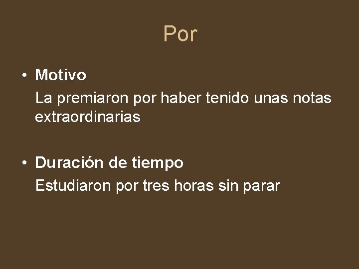 Por • Motivo La premiaron por haber tenido unas notas extraordinarias • Duración de