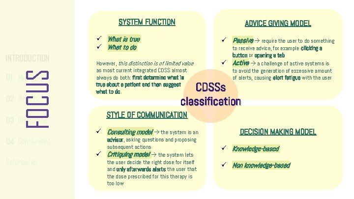 SYSTEM FUNCTION FOCUS INTRODUCTION 01 Method 02 Results ü What is true ü What SYSTEM FUNCTION FOCUS INTRODUCTION 01 Method 02 Results ü What is true ü What