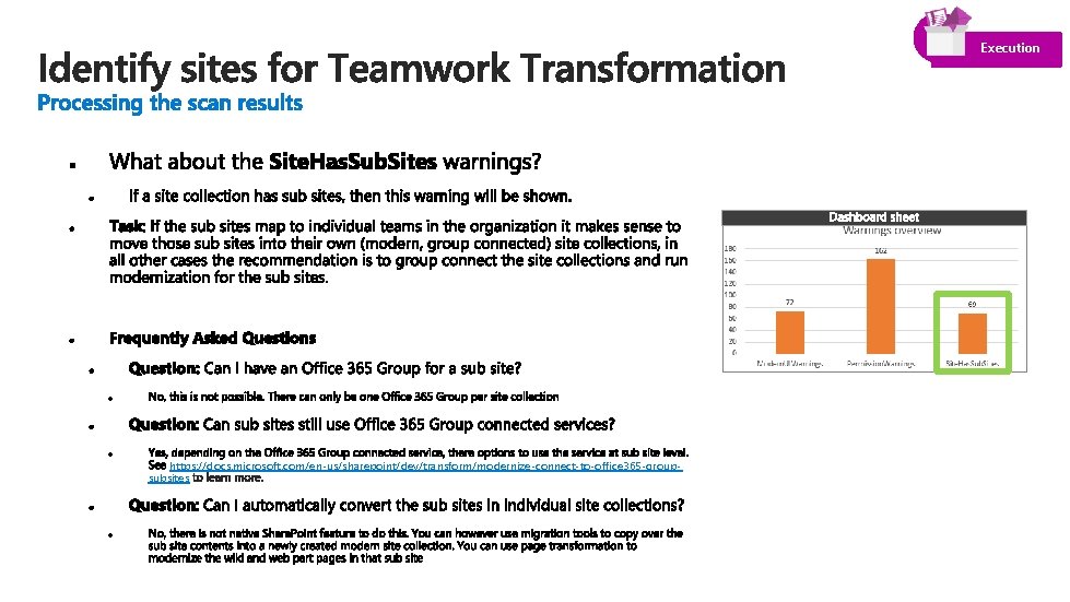 Execution https: //docs. microsoft. com/en-us/sharepoint/dev/transform/modernize-connect-to-office 365 -groupsubsites 