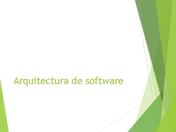 Arquitectura de software 