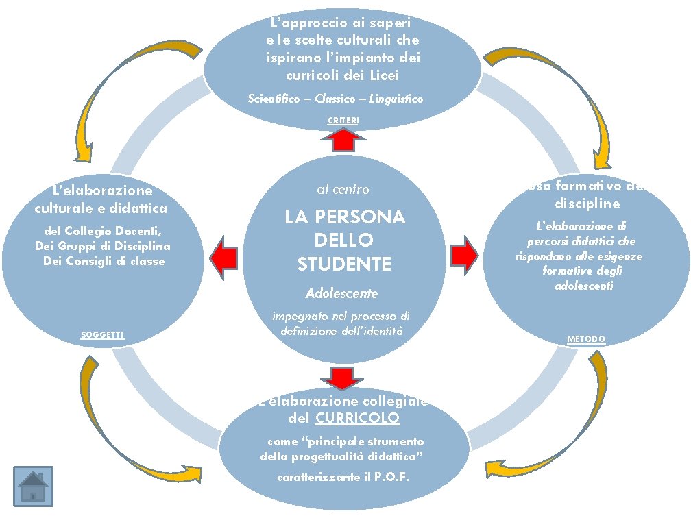 L’approccio ai saperi e le scelte culturali che ispirano l’impianto dei curricoli dei Licei