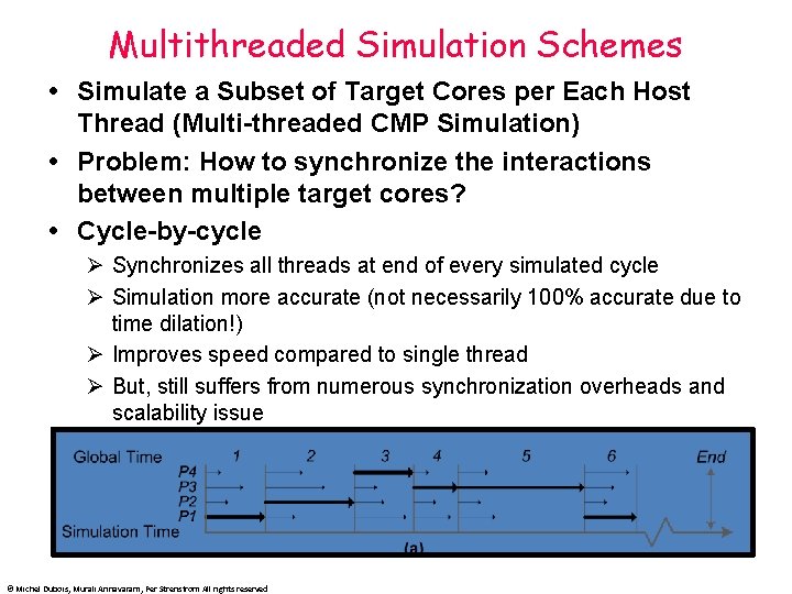 Multithreaded Simulation Schemes Simulate a Subset of Target Cores per Each Host Thread (Multi-threaded
