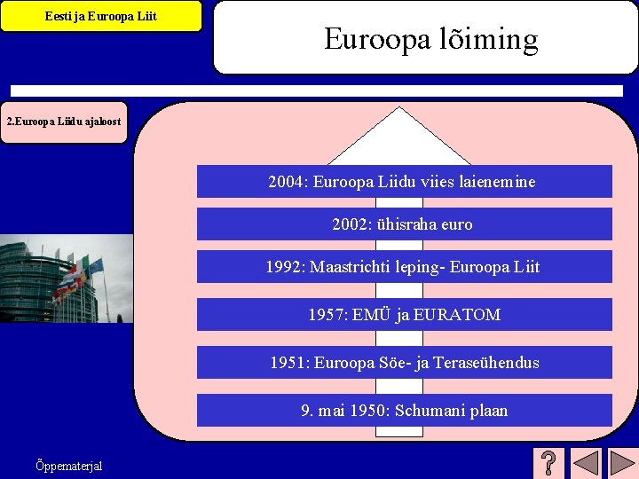 Eesti ja Euroopa Liit Euroopa lõiming 2. Euroopa Liidu ajaloost 2004: Euroopa Liidu viies