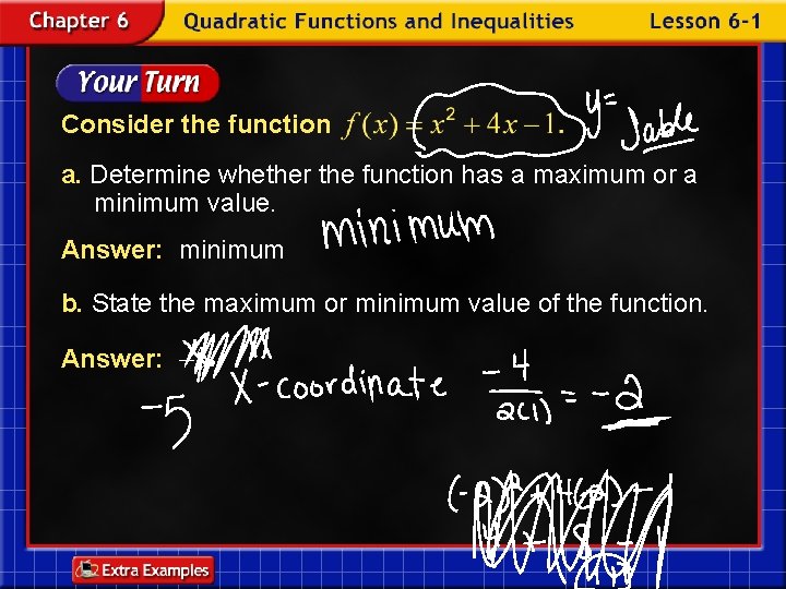 Consider the function a. Determine whether the function has a maximum or a minimum