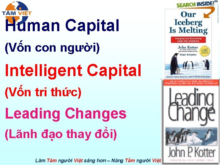 Human Capital (Vốn con người) Intelligent Capital (Vốn tri thức) Leading Changes (Lãnh đạo