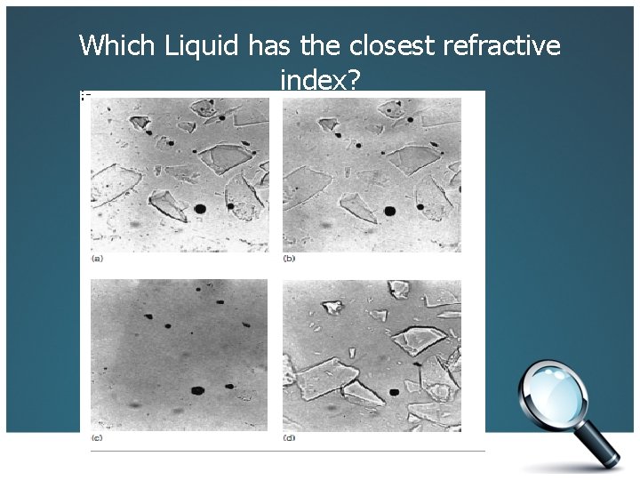 Which Liquid has the closest refractive index? 