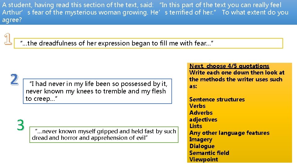 A student, having read this section of the text, said: “In this part of