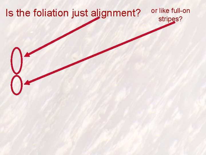 Is the foliation just alignment? or like full-on stripes? 