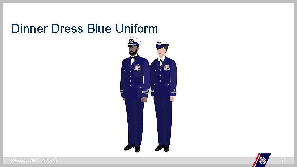 Dinner Dress Blue Uniform ` Reviewed, DIR-T USCGAUX 31 