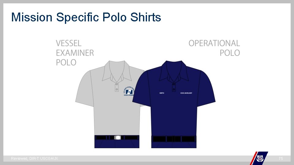 Mission Specific Polo Shirts ` Reviewed, DIR-T USCGAUX 75 