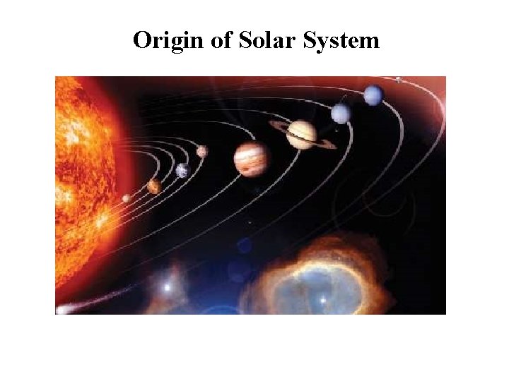 Origin of Solar System 