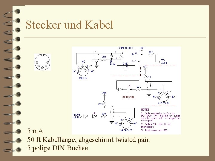 Stecker und Kabel 5 m. A 50 ft Kabellänge, abgeschirmt twisted pair. 5 polige