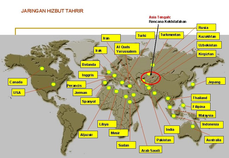 JARINGAN HIZBUT TAHRIR Asia Tengah: Rencana Kekhilafahan Rusia Irak Turkmentan Turki Iran Kazakhtan Uzbekistan JARINGAN HIZBUT TAHRIR Asia Tengah: Rencana Kekhilafahan Rusia Irak Turkmentan Turki Iran Kazakhtan Uzbekistan